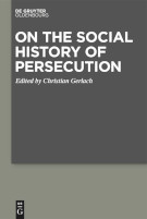 On the Social History of Persecution book cover
